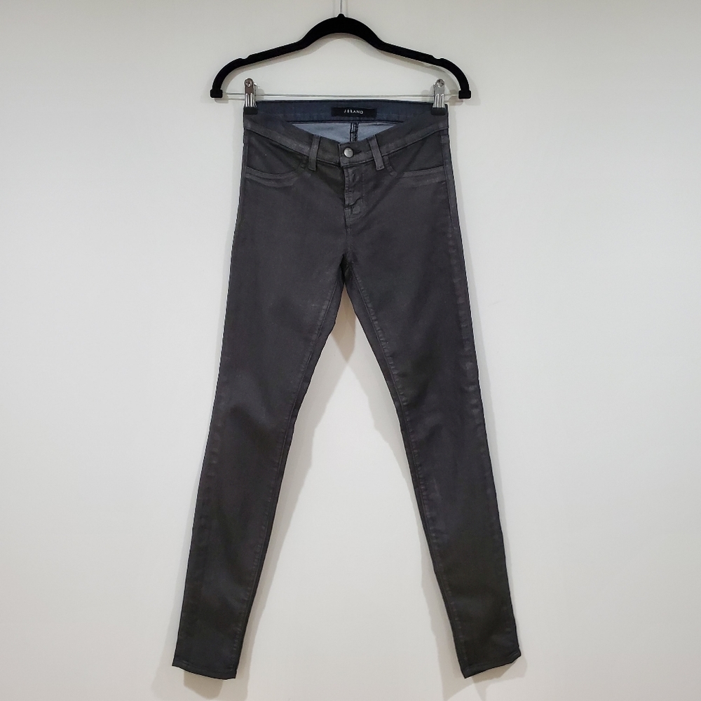 J Brand Super Skinny Coated Jeans Women's Size 25